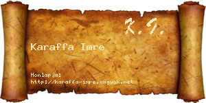 Karaffa Imre névjegykártya