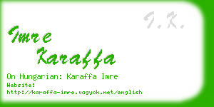 imre karaffa business card